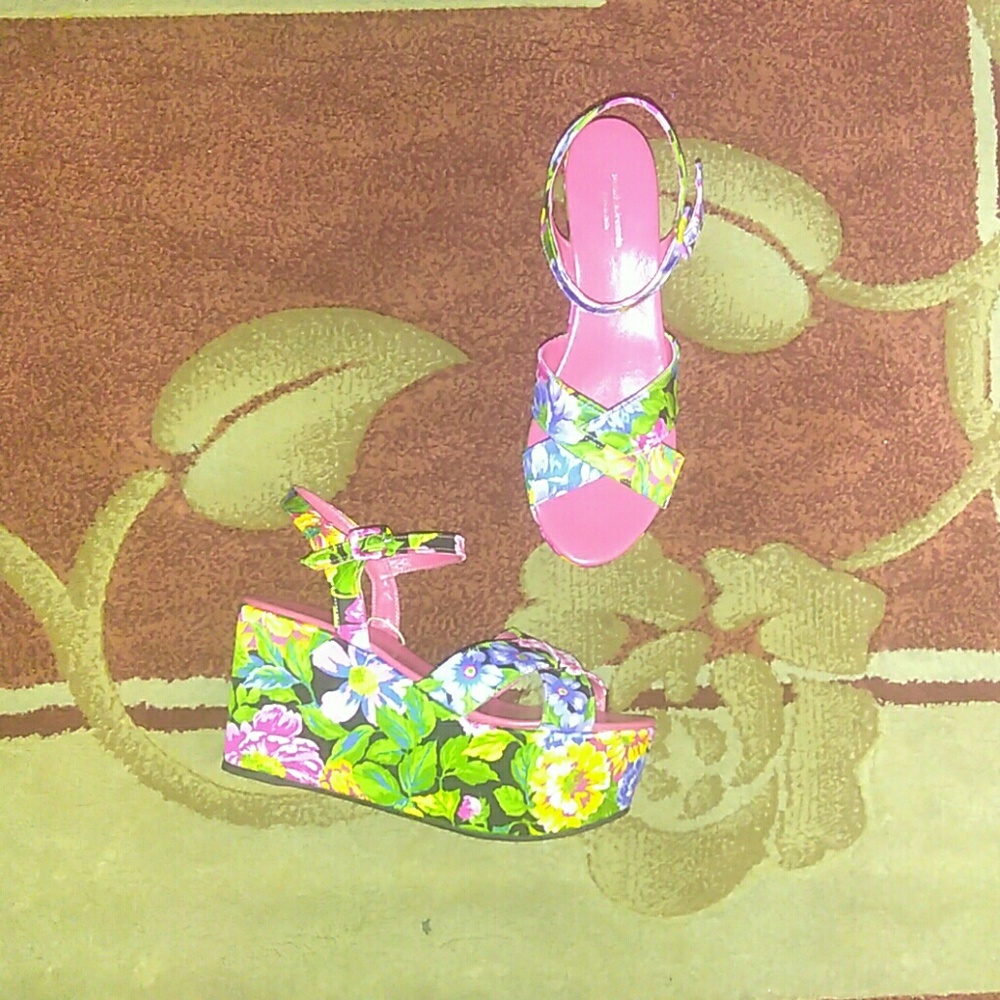 Massimo lonardo floral printed platform 8.5m